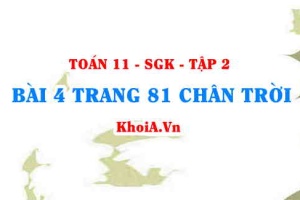 Bài 4 trang 81 Toán 11 Tập 2 Chân trời sáng tạo